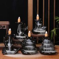 Incense Smoke Flow Backflow Holder Ceramic Incense Burner, Porcelain, plated, for home and office & durable 