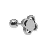 Edelstahl Ohrpiercing Schmuck, Blume, für Frau, originale Farbe, 12x7x7mm, verkauft von PC