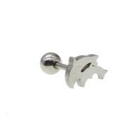 Edelstahl Ohrpiercing Schmuck, Dolphin, für Frau, originale Farbe, 12x6x7mm, verkauft von PC