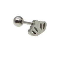 Edelstahl Ohrpiercing Schmuck, Krone, für Frau, originale Farbe, 12x5x8mm, verkauft von PC