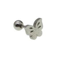 Edelstahl Ohrpiercing Schmuck, Schmetterling, für Frau, originale Farbe, 12x6x8mm, verkauft von PC