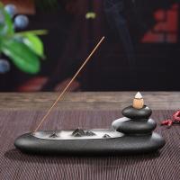 Incense Smoke Flow Backflow Holder Ceramic Incense Burner, Porcelain, plated, for home and office & durable 