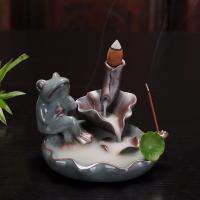 Incense Smoke Flow Backflow Holder Ceramic Incense Burner, Porcelain, plated, for home and office & durable 