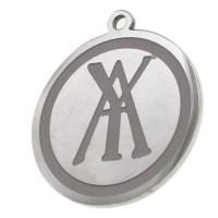 Pendentifs en acier inoxydable, Rond, couleur originale Vendu par PC