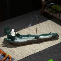 Incense Smoke Flow Backflow Holder Ceramic Incense Burner, Porcelain, plated, for home and office & durable 