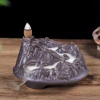 Incense Smoke Flow Backflow Holder Ceramic Incense Burner, Porcelain, plated, for home and office & durable 