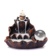 Incense Smoke Flow Backflow Holder Ceramic Incense Burner, Resin, plated, for home and office & durable 