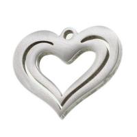 Stainless Steel Heart Pendants, original color 