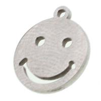 Stainless Steel Pendants, Smiling Face, original color 