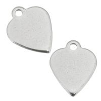 Stainless Steel Heart Pendants, DIY, original color Approx 1.5mm 