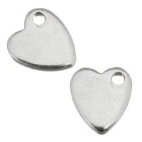 Stainless Steel Heart Pendants, DIY, original color Approx 1.5mm 