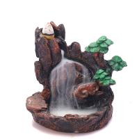 Incense Smoke Flow Backflow Holder Ceramic Incense Burner, Resin, plated, for home and office & durable 