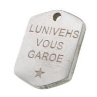 Pendentifs en acier inoxydable, couleur originale Vendu par PC