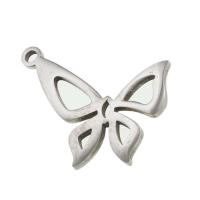 Pendentifs d'animaux en acier inoxydable , papillon, couleur originale Vendu par PC