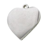 Stainless Steel Heart Pendants, original color 