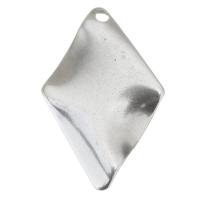 Stainless Steel Pendants, Rhombus, DIY, original color Approx 1.5mm 