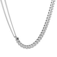 Collier de bijoux de titane, Acier titane, poli, unisexe, argent, 3mmuff0c8mm cm, Vendu par PC