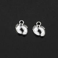 Zinc Alloy Jewelry Pendants, Foot, original color, 13mm 