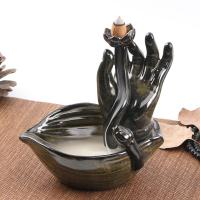 Incense Smoke Flow Backflow Holder Ceramic Incense Burner, Porcelain, plated, for home and office & durable 