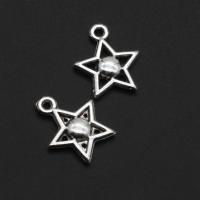 Zinc Alloy Pendant Rhinestone Setting, Star, original color, 16mm 