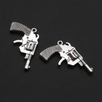 Zinc Alloy Jewelry Pendants, Gun, original color, 31mm 