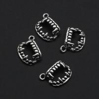 Zinc Alloy Jewelry Pendants, Tooth, original color, 14mm 