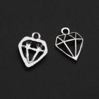 Zinc Alloy Jewelry Pendants, Diamond Shape, original color, 16mm 