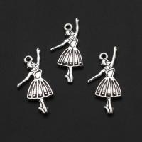 Zinc Alloy Jewelry Pendants, Dancing Girl, original color, 31mm 