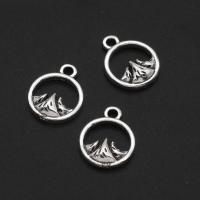 Zinc Alloy Jewelry Pendants, Round, original color, 14mm 