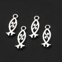 Zinc Alloy Jewelry Pendants, Fish, original color, 20mm 