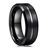 Titan Stahl Fingerring, Titanstahl, plattiert, verschiedene Größen vorhanden & für den Menschen, keine, 8mm, Größe:7-12, verkauft von PC