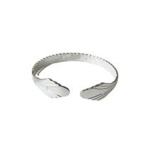 Brass Cuff Bangle, silver color plated, Adjustable & for woman 