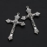 Zinc Alloy Cross Pendants, Crucifix Cross, original color, 49mm 