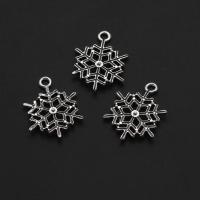 Zinc Alloy Jewelry Pendants, Snowflake, original color, 24mm 