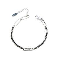 Sterlingsilber- Kettenarmband-, 925er Sterling Silber, mit Verlängerungskettchen von 1.18inch, für Frau, 3mm, Länge:6.69 ZollInch, verkauft von PC