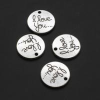 Zinc Alloy Jewelry Pendants, Round, original color, 20mm 