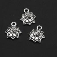 Zinc Alloy Jewelry Pendants, Spider Web, original color, 15mm 