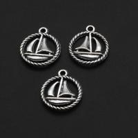 Zinc Alloy Jewelry Pendants, Round, original color, 18mm 