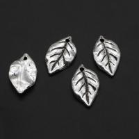 Zinc Alloy Leaf Pendants, original color, 24mm 