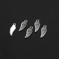 Zinc Alloy Feather Pendants, original color, 19mm 