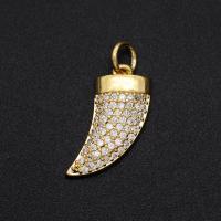 Cubic Zirconia Micro Pave Brass Pendant, plated, DIY & micro pave cubic zirconia, mixed colors 