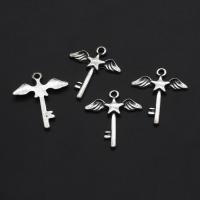 Zinc Alloy Key Pendants, original color, 25mm 