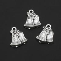 Zinc Alloy Christmas Pendants, Christmas Bell, original color, 21mm 