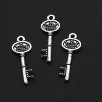 Zinc Alloy Key Pendants, original color, 25mm 