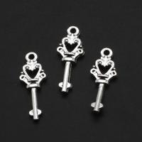 Zinc Alloy Key Pendants, original color, 25mm 