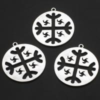 Zinc Alloy Jewelry Pendants, Round, original color, 25mm 