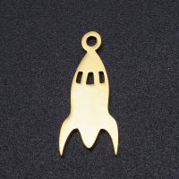 Stainless Steel Pendants, Rocket, plated, DIY 