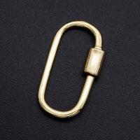 Brass Screw Carabiner Lock Charms, plated, DIY, golden 