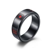 Titan Stahl Fingerring, Titanstahl, Einbrennlack, unisex & verschiedene Größen vorhanden, keine, 8mm, verkauft von PC