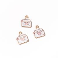 Zinc Alloy Enamel Pendants, Envelope, DIY, mixed colors 